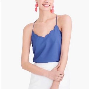J. Crew Mercantile scalloped cami top